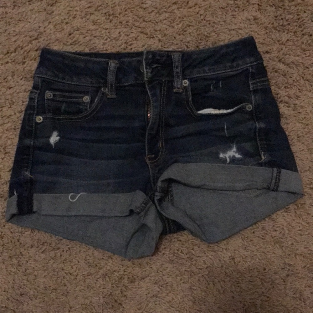 American eagle distressed dark wash, barely worn